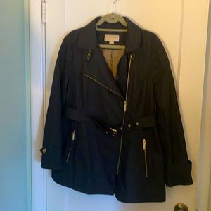 Black Michael Kors trench coat